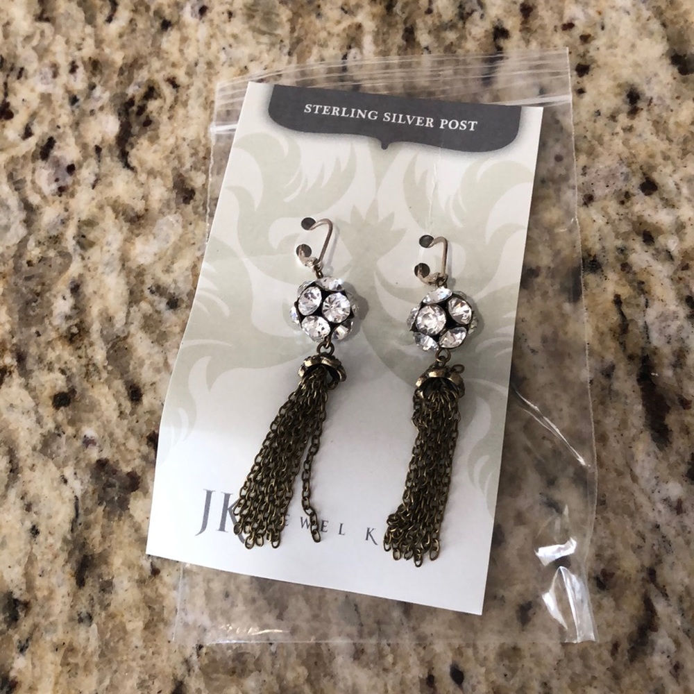 Jewel Kade Crystal and Tassel Earrings